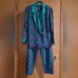 Vintage Victoria's Secret Gold Label Floral Pajamas Set